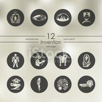 Set Of Invention Icons Stock Clipart Royalty Free FreeImages