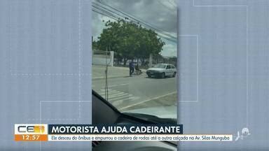 CETV 1ª Edição Fortaleza Motorista desce de ônibus e ajuda