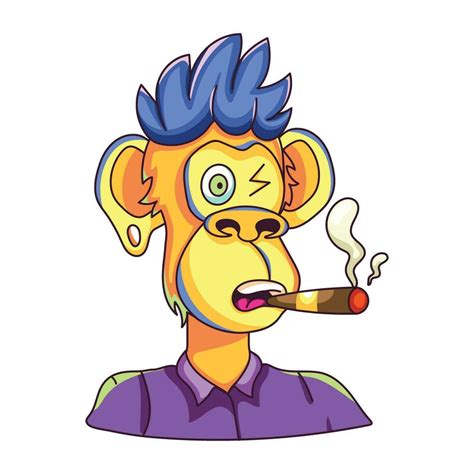 Trendy Monkey Smoking 26287163 Vector Art at Vecteezy