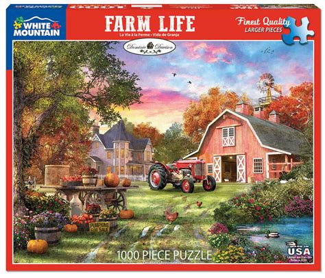 Farm Life 1000 Pieces White Mountain Puzzle Warehouse