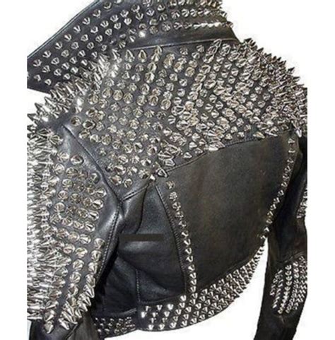 Men Black Leather Rock Punk Style Studded Spiked Biker Rebelsmarket