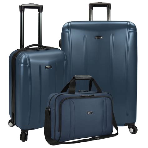 U.S Traveler Hytop Spinner 3-Piece Luggage Set - Blue | Spinner luggage sets, Luggage sets ...