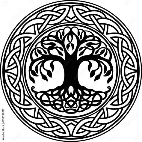 Tree Of Life Yggdrasil Vector Stock Vector Adobe Stock