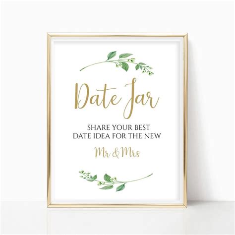 Printable Date Jar Sign Date Night Jar Date Night Sign Date Etsy