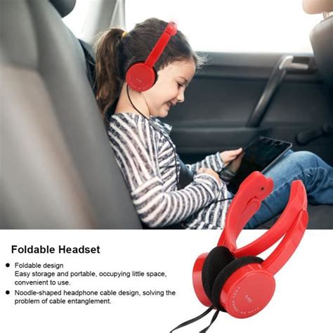 Vvikizy casque pliable Casque stéréo filaire pliable pour enfants avec