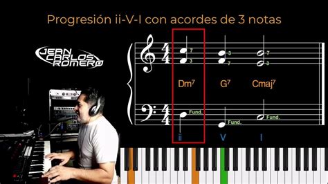 Progresión Armónica Ii V I 2 5 1 De Do Mayor Con Acordes De Tres