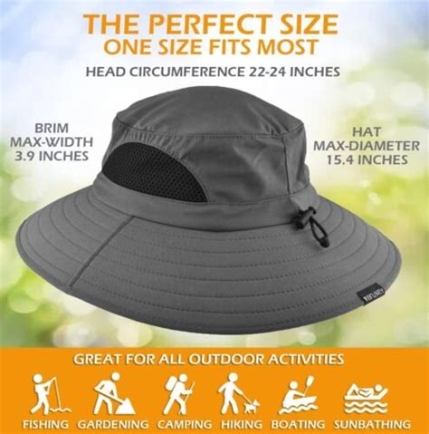 Einskey Mens Waterproof Sun Hat Outdoor Sun Protection Bucket Safari