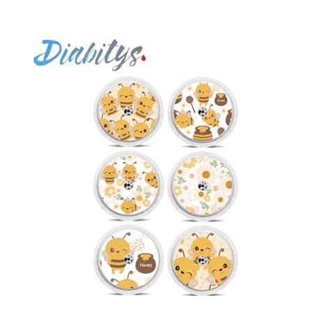 Freestyle Libre/Libre 2 Sensor 6 Pack Stickers - Honeybee – Diabitys