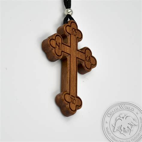 Byzantine Handcrafted Wooden Car Pendant Cross