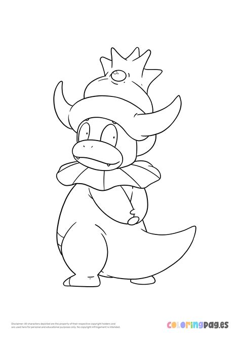 Pok Mon Slowking Coloring Page