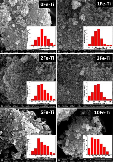 Fesem Micrographs And Particle Size Distribution Profile Inset Of