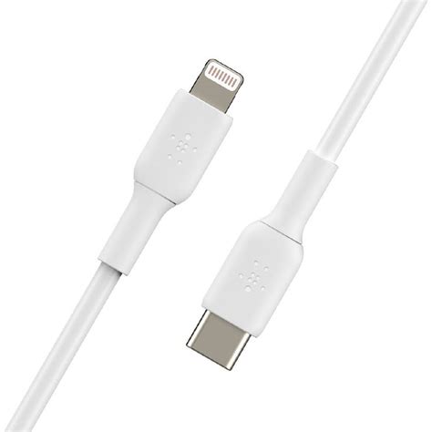 Belkin Boostup Charge Usb C To Lightning Cable 1m White Noel Leeming Lightning Cable