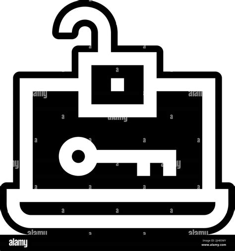 Hacker Laptop Icon Stock Vector Image Art Alamy