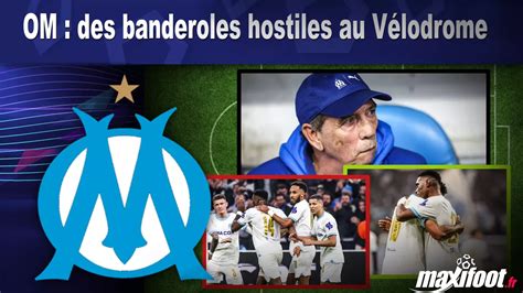 OM des banderoles hostiles au Vélodrome Football MAXIFOOT