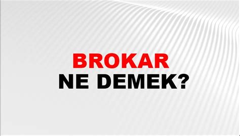 brokar ne demek brokar kelimesinin tdk sozluk anlami nedir ntv haber