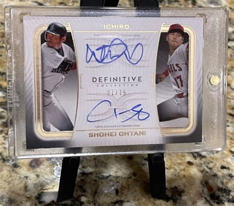 Topps Definitive Collection Shohei Ohtani Ichiro Dual Autograph