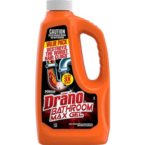 Drano Bathroom Max Gel Drain Cleaner 1 2l Woolworths