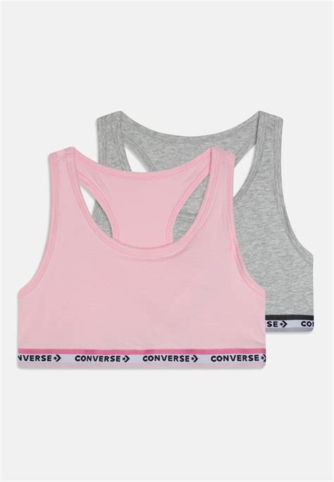 Converse Racerback Bras 2 Pack Brassière Sunrise Pink Rose Zalando Fr