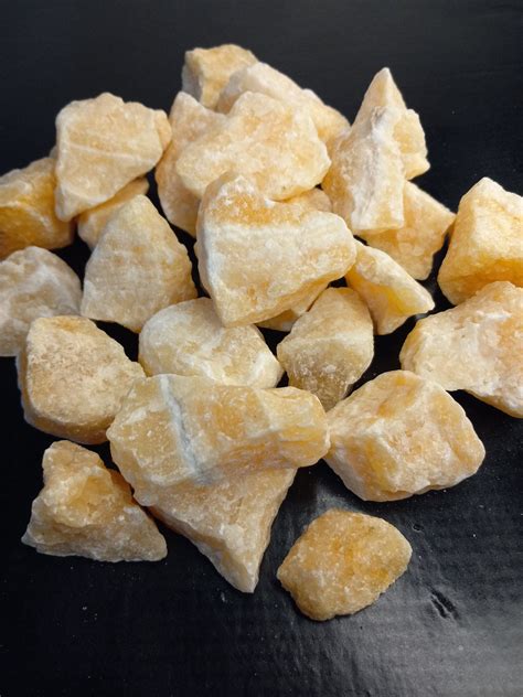 Raw Yellow Calcite Stones Rough Natural Healing Crystals Etsy Uk