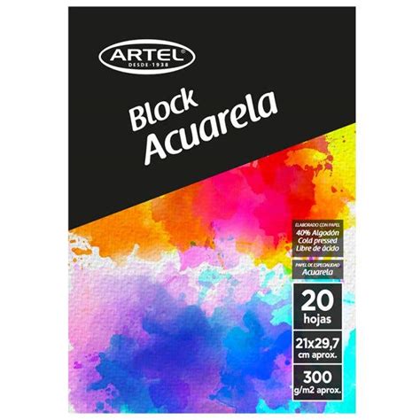 Block Acuarela 300gr A4 Nacional Librería