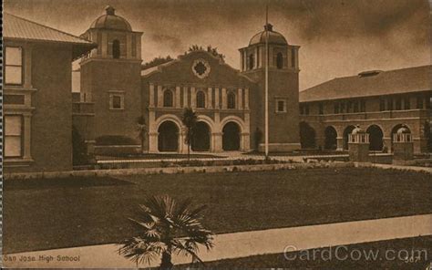 San Jose High School California Postcard