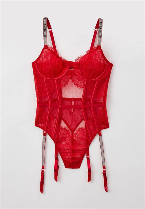 Боди Victoria s Secret TEDDY LINGERIE цвет красный RTLABZ277001