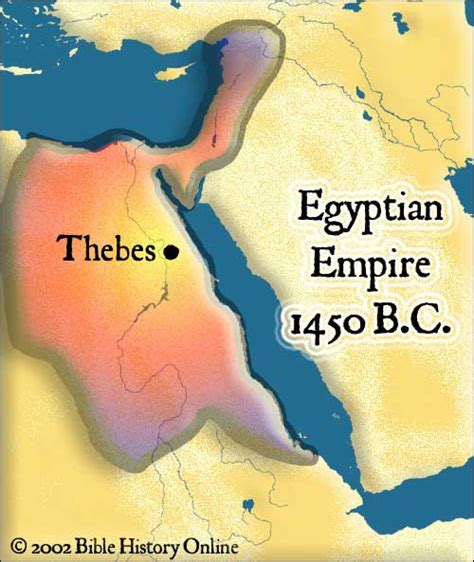 Map of the Empire ofEgypt at 1450 B.C.