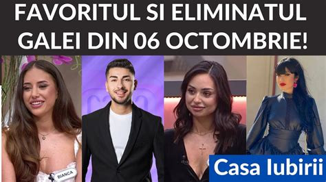 Casa Iubirii Favoritul Si Eliminatul Galei Din Octombrie