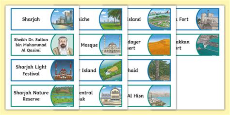 Sharjah Word Cards Profesor Hizo Twinkl