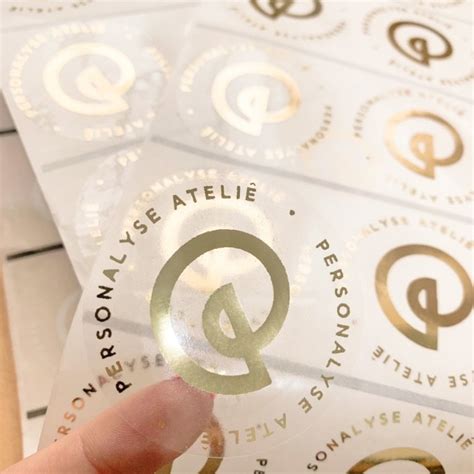 250 Adesivo Transparente Hot Stamping 6cm Dourado Elo7