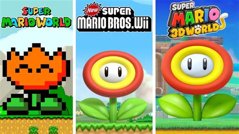 Super Mario Fire Flower Old Vs New 1990 2023 Youtube