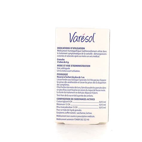 Boiron Varesol varicelle traitement homéopathique Dès 1 an