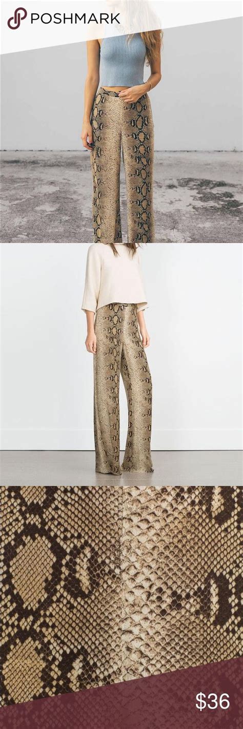 Zara Python Wide Leg Pant 💋final Price💋 Wide Leg Pants Zara Pants