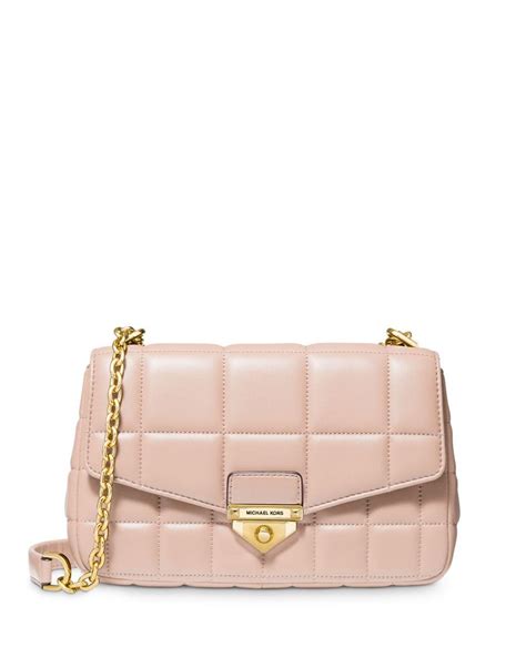 Michael Michael Kors Soho Large Leather Shoulder Bag In Soft Pink Pink Lyst