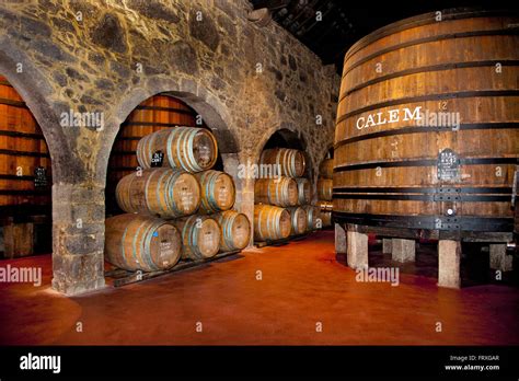 port wine cellars calem porto portugal stock photo alamy