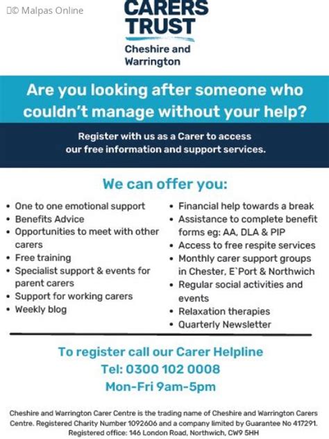 Malpas Online Cheshire And Warrington Carers Trust