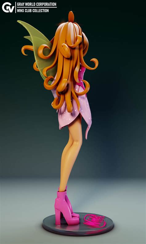 Flora Fairy Form - Winx Club 3D Print Model by Gray World Corporation