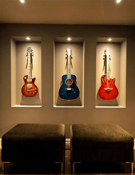 I Like These Displays With Lights For Art Home Music Rooms Music