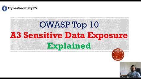 Sensitive Data Exposure Owasp Top Youtube