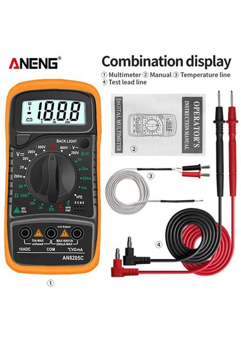 An8205c Orange An8205c Dijital Multimetre Ac Dc Ampermetre Volt Ohm