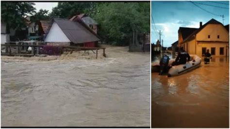 FOTO VIDEO Cum arată municipiul Aiud după ploile torențiale de luni