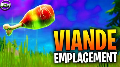 RÉCUPÉRER DES PV GRÂCE A DE LA VIANDE FORTNITE EMPLACEMENT VIANDE