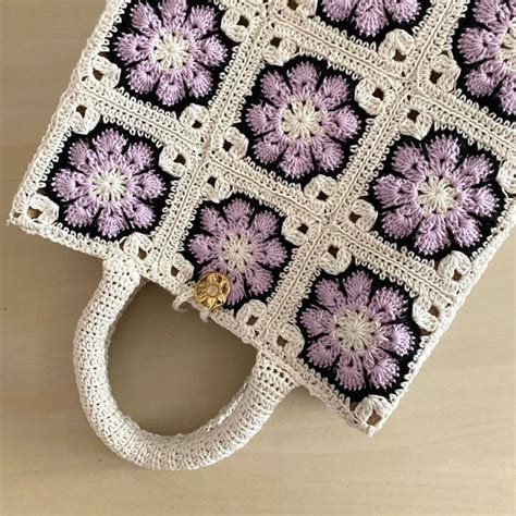 Borsa Alluncinetto Granny Square Con Fiore Africano Etsy Italia Nel