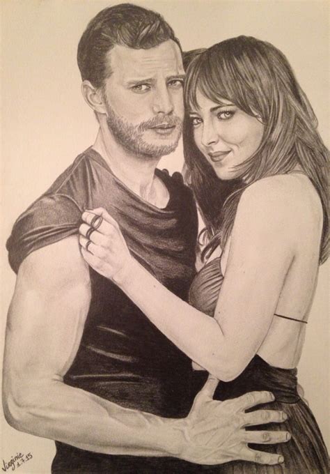 Jamie Dornan Dakota Johnson Fifty Shades Of Grey Girly Drawings Love