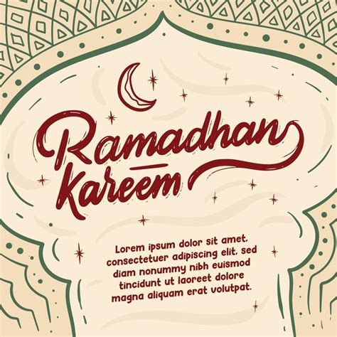 Ramadhan Kareem Greeting Card Background 17550712 Vector Art at Vecteezy