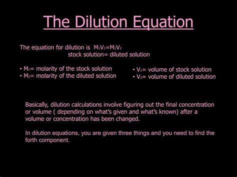 Molarity Dilution Ppt