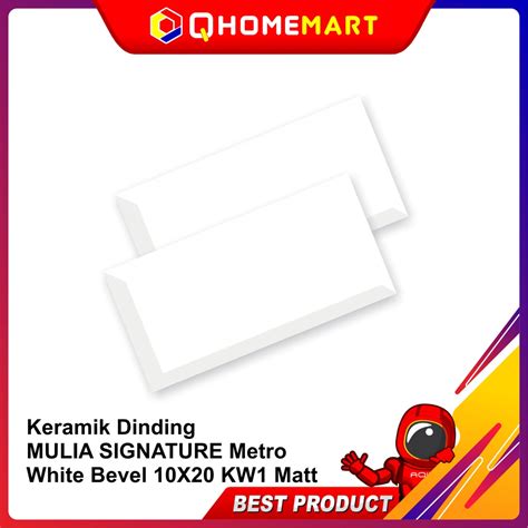 Jual Keramik Dinding Mulia Signature Metro White Bevel X Kw