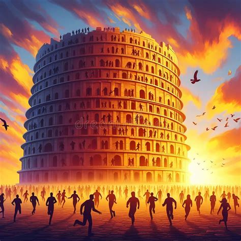 Tower Of Babel Stock Illustration Illustration Of Language