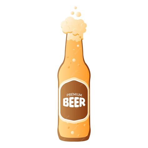 Premium Vector Cool Drink Beer Bottle Cartoon Vector Illustration Isolated Object