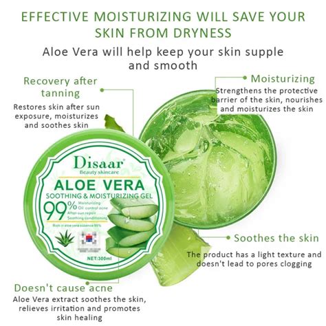 Disaar Aloe Vera Soothing And Moisturizing Gel 99 300ml Lazada Ph